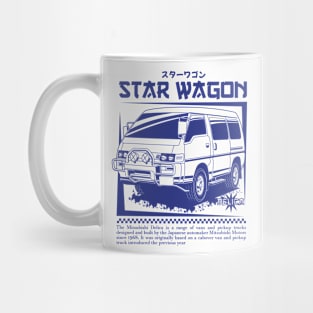 Delica advanture blue print Mug